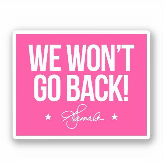 We gaan niet terug - Kamala Sticker (Voorkant)