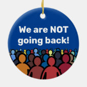 We gaan niet terug keramisch ornament (Achterkant)