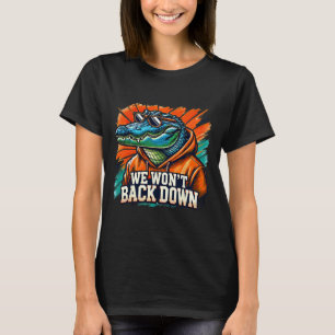 We gaan niet terug naar blauw en Sinaasappel Gator T-shirt