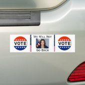 We gaan niet terug naar de Bumpersticker (Op auto)