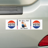 We gaan niet terug naar de Bumpersticker (Op auto)