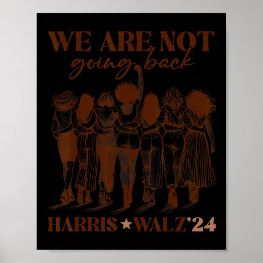 We gaan niet terug naar de Harris Democratische ve Poster (Voorkant)