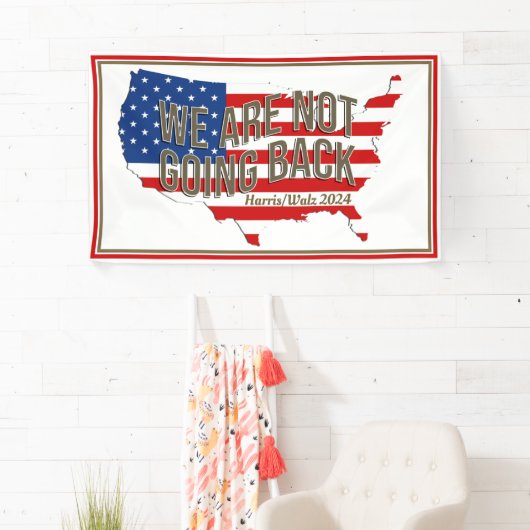 We gaan niet terug naar de VS Spandoek (Insitu)