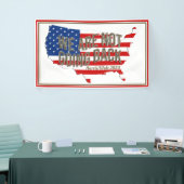 We gaan niet terug naar de VS Spandoek (Beurs)