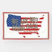 We gaan niet terug naar de VS Spandoek (Horizontaal)