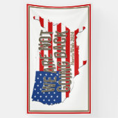 We gaan niet terug naar de VS Spandoek (Verticaal)