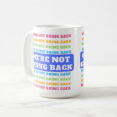 We gaan niet terug naar Harris Walz 2024 Democraat Koffiemok (Voorkant links)