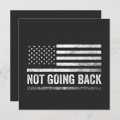 We gaan niet terug naar Harris Walz verkiezing Kaart (Voorkant / Achterkant)