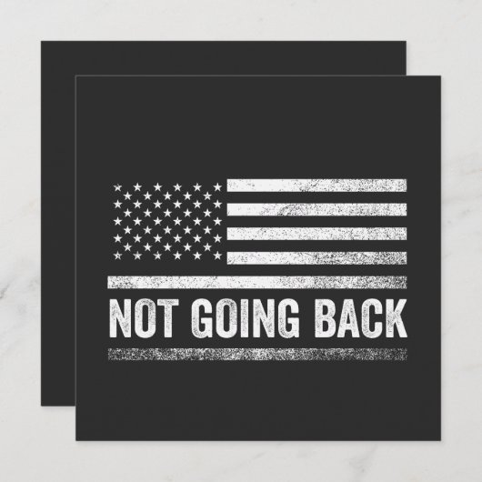 We gaan niet terug naar Harris Walz verkiezing Kaart (Voorkant / Achterkant)