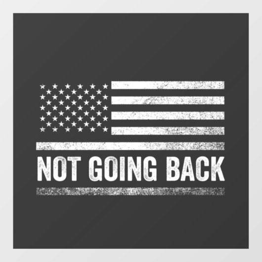 We gaan niet terug naar Harris Walz verkiezing Raamsticker (Vel)