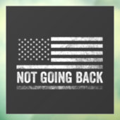 We gaan niet terug naar Harris Walz verkiezing Raamsticker (Vel 3)