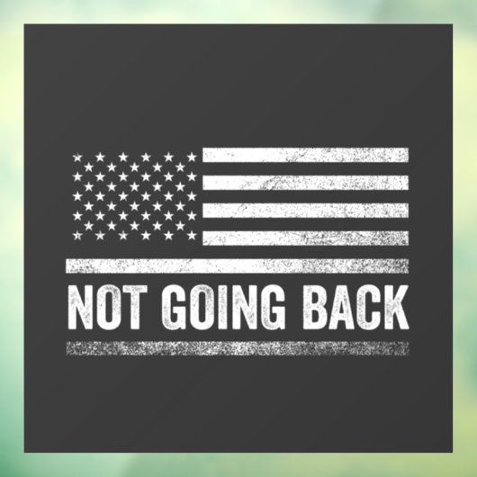 We gaan niet terug naar Harris Walz verkiezing Raamsticker (Vel 3)