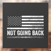 We gaan niet terug naar Harris Walz verkiezing Raamsticker (Vel 2)