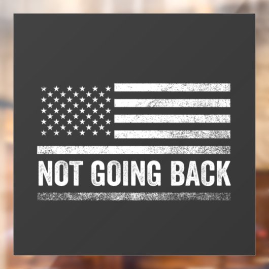 We gaan niet terug naar Harris Walz verkiezing Raamsticker (Vel 2)