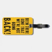 We gaan niet terug naar het Bagagelabel (Achterkant horizontaal)