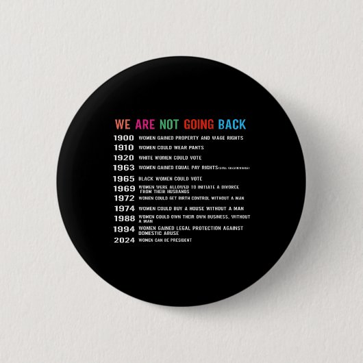 We gaan niet terug naar het stemrecht ronde button 5,7 cm (Voorkant)