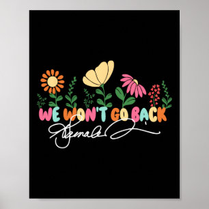 We gaan niet terug naar Kamala Harris 2024 Poster