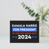 We gaan niet terug naar Kamala Harris voor Preside Briefkaart (Staand voorkant)