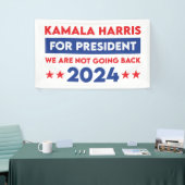 We gaan niet terug naar Kamala Harris voor Preside Spandoek (Beurs)