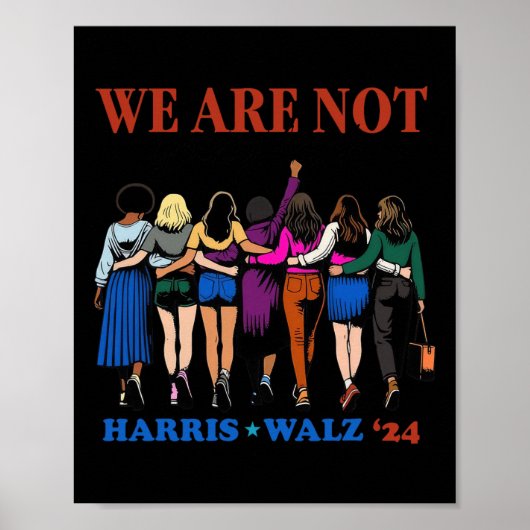 We gaan niet terug naar Kamala Harris Waltz 24 Mad Poster (Voorkant)