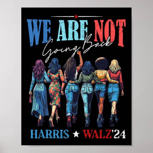 We gaan niet terug naar Kamala Harris Waltz 24 Mad Poster (Voorkant)