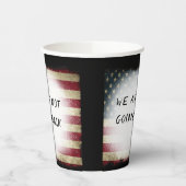 WE GAAN NIET TERUG PAPIEREN BEKERS (Links)