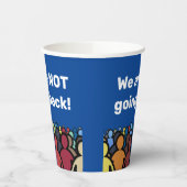 We gaan niet terug papieren bekers (Links)