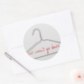 We gaan niet terug ronde sticker (Envelop)