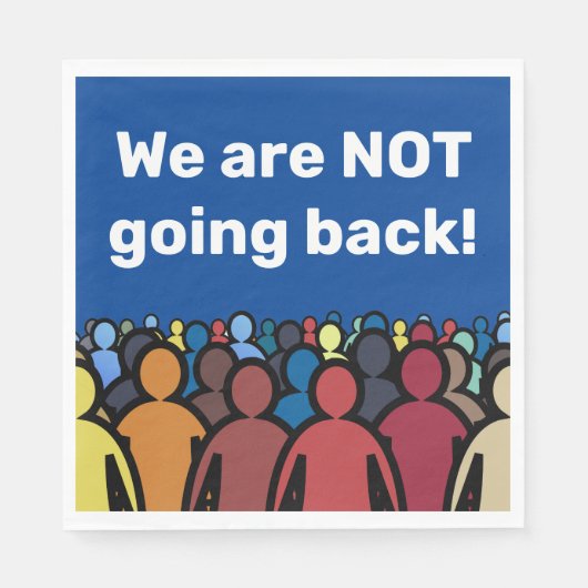 We gaan niet terug servet (Voorkant)