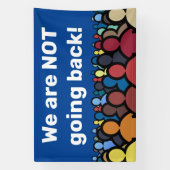 We gaan niet terug spandoek (Verticaal)