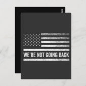 We gaan niet terug stemmen Blue President USA FLAG Briefkaart (Voorkant / Achterkant)