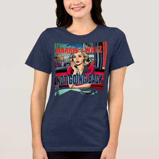 We gaan niet terug Tri-Blend shirt (Voorkant)