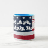 We gaan niet terug! tweekleurige koffiemok (Center)