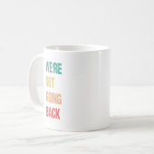 "We gaan niet terug", zei Kamala Koffiemok (Voorkant links)