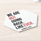 We gaan nooit meer terug, stem op Harris Kartonnen Onderzetters (Schuin)