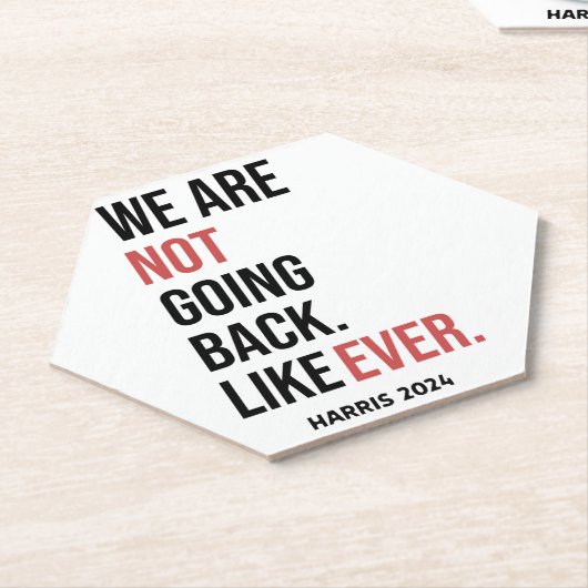 We gaan nooit meer terug, stem op Harris Kartonnen Onderzetters (Schuin)