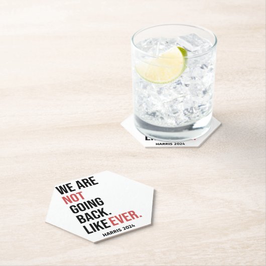 We gaan nooit meer terug, stem op Harris Kartonnen Onderzetters (Insitu)
