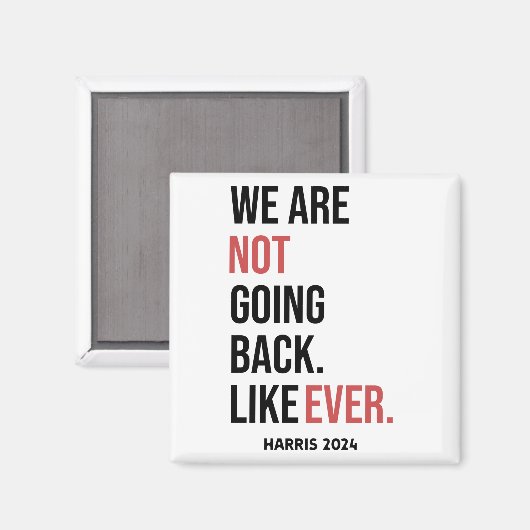 We gaan nooit meer terug, stem op Harris Magneet (Voorkant / Achterkant)