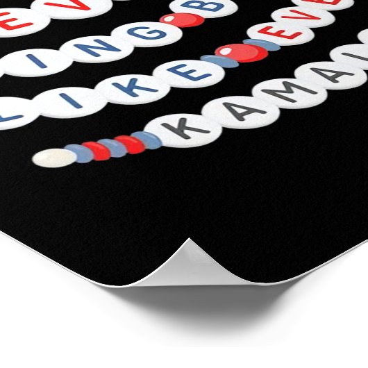 We gaan nooit meer terug zoals Kamala Harris Poster (Hoek)