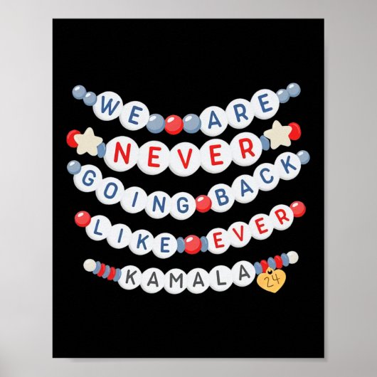 We gaan nooit meer terug zoals Kamala Harris Poster (Voorkant)