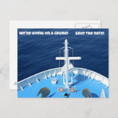 We gaan op een cruise...Save the Date! Aankondigingskaart (Voorkant / Achterkant)