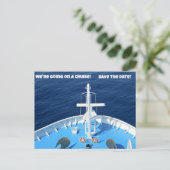 We gaan op een cruise...Save the Date! Aankondigingskaart (Staand voorkant)