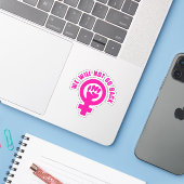 We gaan Roe niet terug v. Wade Pro-Choice Sticker (Laptop met iPhone)