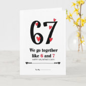 We gaan samen als 6 en 7 Valentijnsdag ontwerp Kaart (Gele Bloem)