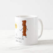 We gaan samen als Bacon en Eggs Cute Kawaii Koffiemok (Voorkant rechts)