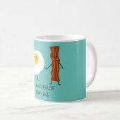 We gaan samen als Bacon en Eggs Cute Kawaii Koffiemok (Voorkant rechts)