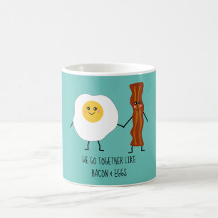 We gaan samen als Bacon en Eggs Cute Kawaii Koffiemok