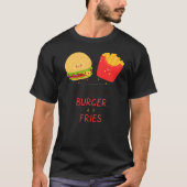 We gaan samen als Burger en Fries Friendship Day T-shirt (Voorkant)