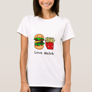 We gaan samen als burger en frieten gepersonalisee t-shirt