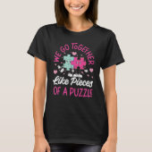 We gaan samen als delen van een puzzel 1 t-shirt (Voorkant)